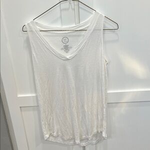 Maurices Classic White V-Neck Tank Top